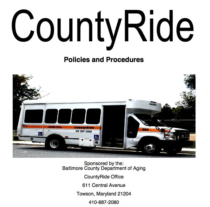Baltimore County Ride Transit Report Cover